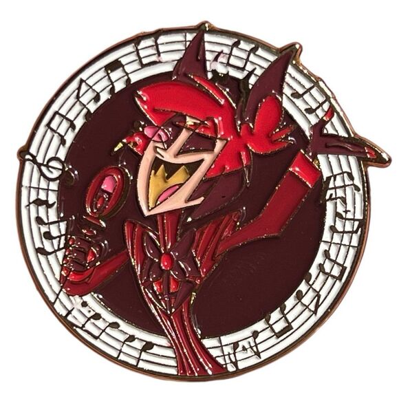 Hasbin Hotel Alastor Musical Notes Music Enamel Pin - Picture 2 of 7
